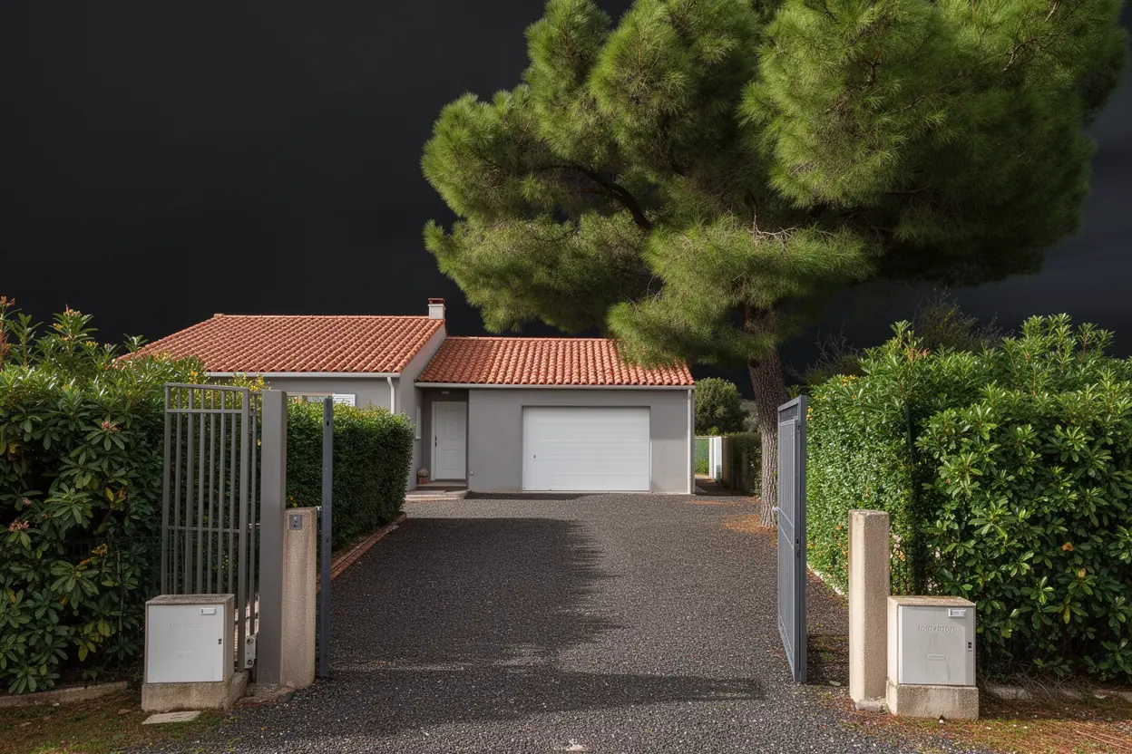 Allée sécurisée après élagage à Villeneuve-Loubet